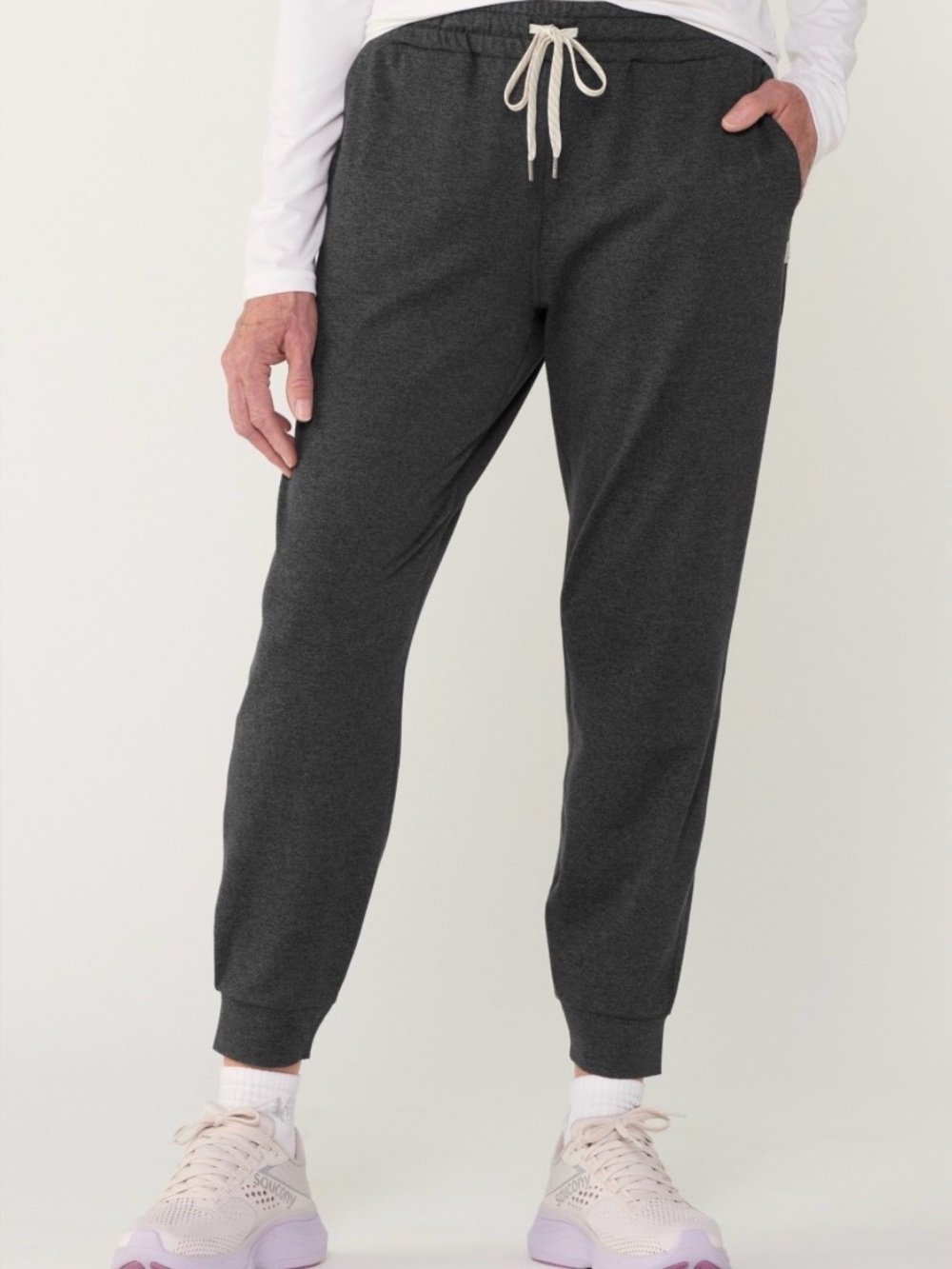 Vuori Performance Jogger Womens Medium 28" Drawstring Logo Charcoal Gray